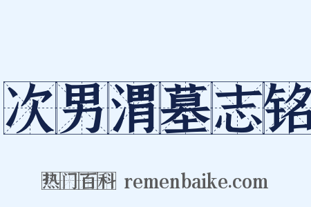 次男渭墓志铭是什么意思的图片